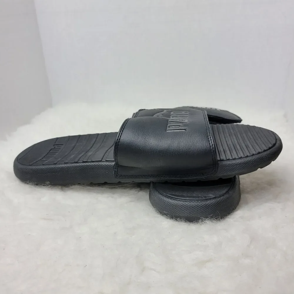 Puma Slides Men's Size 12 Black Comfy Casual Sandals Cushioned EUC